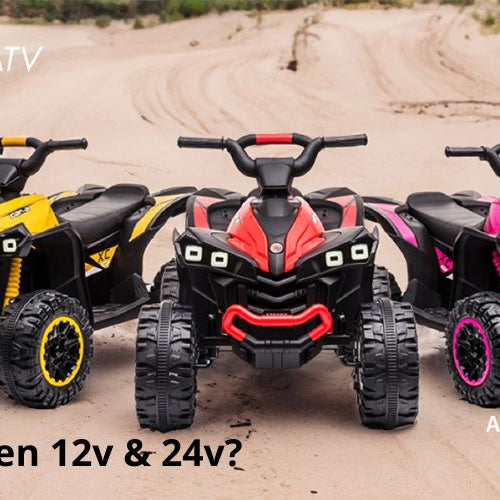 What is the difference between 12V and 24V ride-on cars?