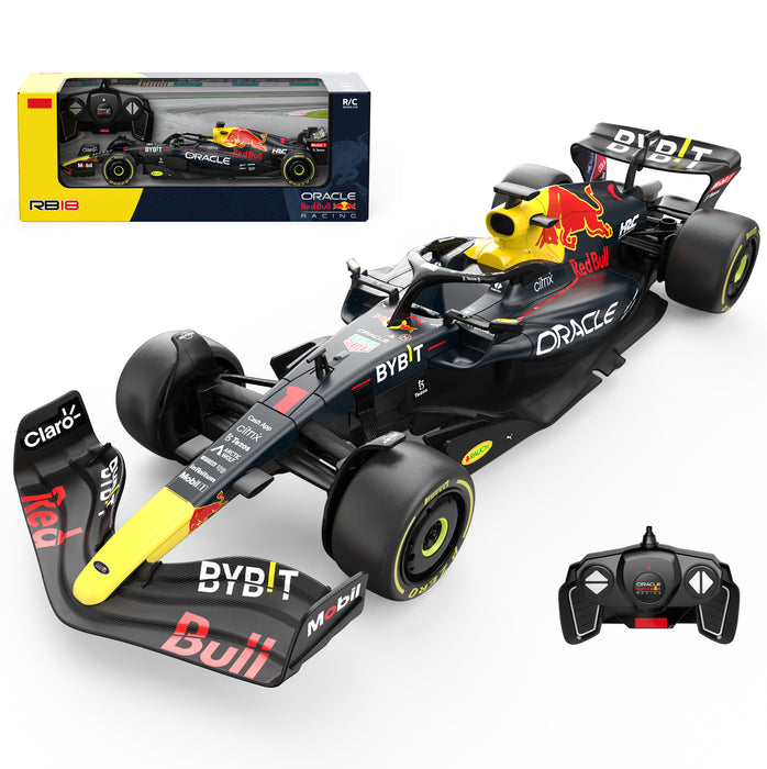 Oracle Red Bull Racing RB18 RC Car 1/18 Scale Licensed Remote Control Toy Car, Official F1 Merchandise by Rastar